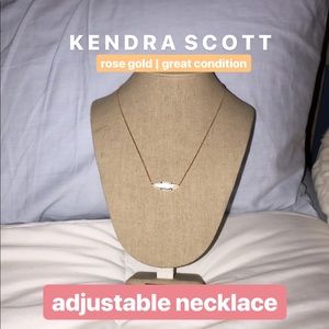 Rose Gold Adjustable Kendra Scott Necklace!